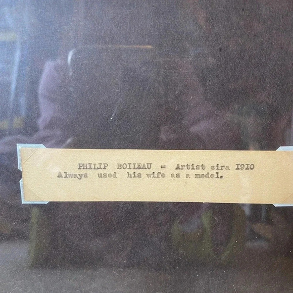 VTG Art Frame Print Photos Of Philip Boileau’s Wife As A Model Artist Eira 1910 - Picture 3 of 11